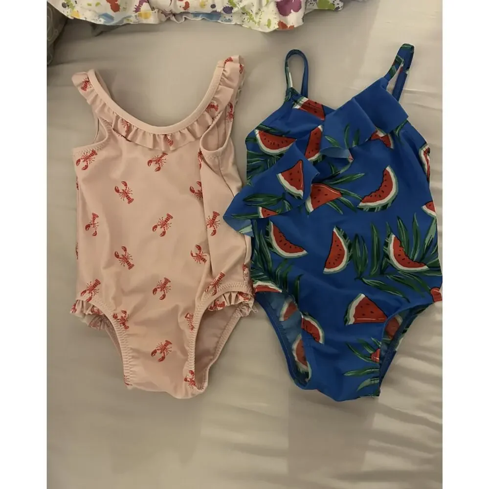Old Navy Lobster And Watermelon One Piece Bathing Suit 18-24m